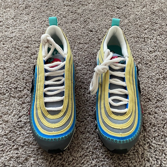 Nike Air Max 97 SE GS Air Sprung Kids Caterpillar Shoes DN4381-001 5Y Womens 6.5 - Picture 2 of 3